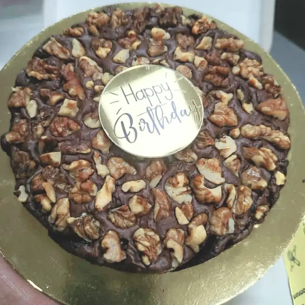 Walnut Infused Brownie Cake